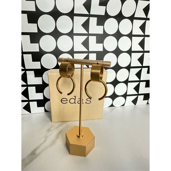 EDAS CLEO EARRINGS / BRASS / STERLING SILVER - Picture 3 of 5